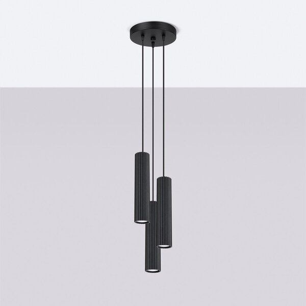 Lampadario nero ø 19,5 cm Gleam – Sollux