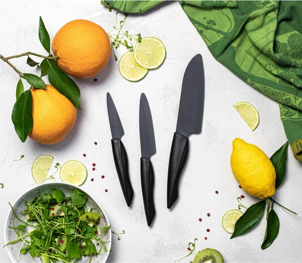 Coltello multiuso con lama 11 cm in ceramica di zirconio Z212 nera SHIN BLACK 110 mm � - Multiuso - 11 cm - TK-110 WH-BK Maniglia soft-touch