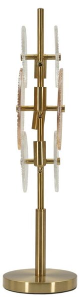 La Lampada da Tavolo OSAKA equilibrio e stile raffinato Dimensioni 20x18x h 66 cm Lampada E-27 , BROWN AND TRASPARENTE