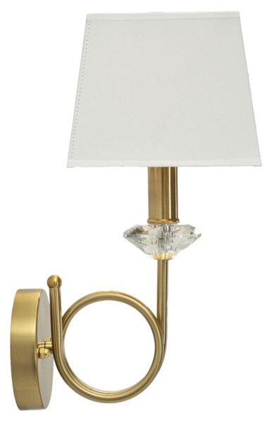 LAMPADA DA MURO SALISBURG CM 18x24x 40 oro e bianco