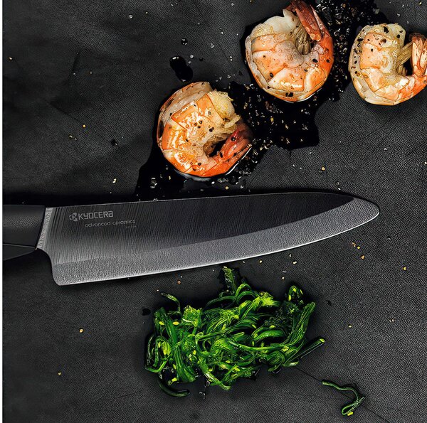 Coltello Slicing - Affettare Nero con lama 13 cm in ceramica di zirconio Z212 nera SHIN BLACK 130 mm � - TK-110 WH-BK Maniglia soft-touch