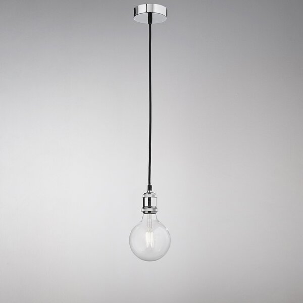 Perenz Lampada a sospensione singola in metallo cromo lucido design minimalista - Clean