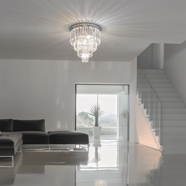 Brilagi - LED plafoniera in cristallo MOZART 5xE14/40W/230V cromo lucido