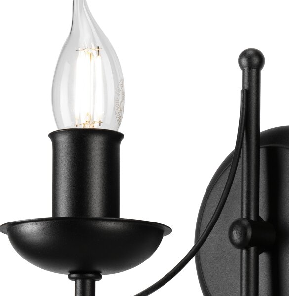 Applique DONATO 1xE14/40W/230V nero