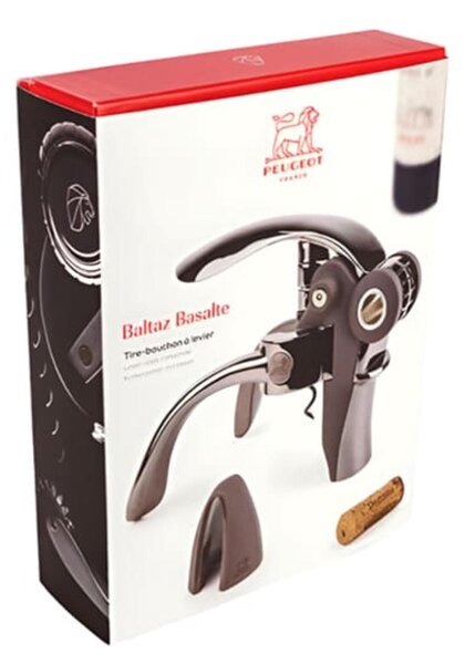 Peugeot - Cavatappi a leva Baltaz - color basalto Dimensioni 14x5.50x h18.5 cm Garantito 10 anni si adatta a qualsiasi collo di bottiglia