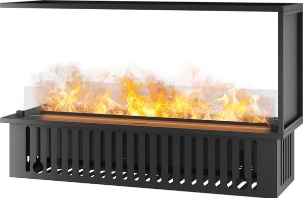 Caminetto a Vapore Acqueo da Incasso Inside U 1200 con Fiamma Multicolore, Effetto 3D e Controllo App, Serbatorio 2.4l - 120cm Autorefill