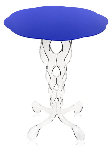 Tavolinetto da The /Caff�, comodino da camera h 62 cm in Plexiglass Richiami moreschi Linea ARABESCO , �50x h 62 cm - Colore Blu