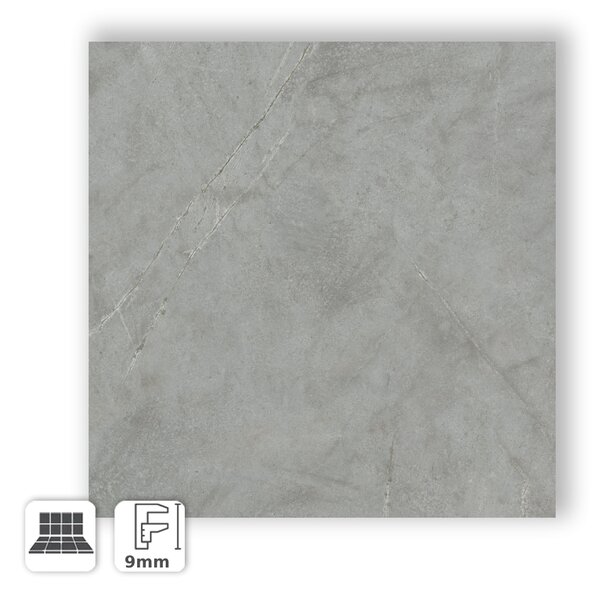 Piastrella in Gres Porcellanato Effetto Pietra Elegante Grigio 90x90 - AAS118