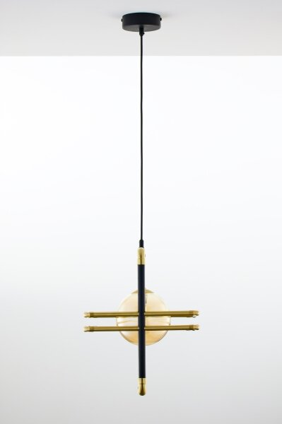 Jupiter 2025 - Lampadario a sospensione con filo FIORI 1xG9/10W/230V nero/oro/beige