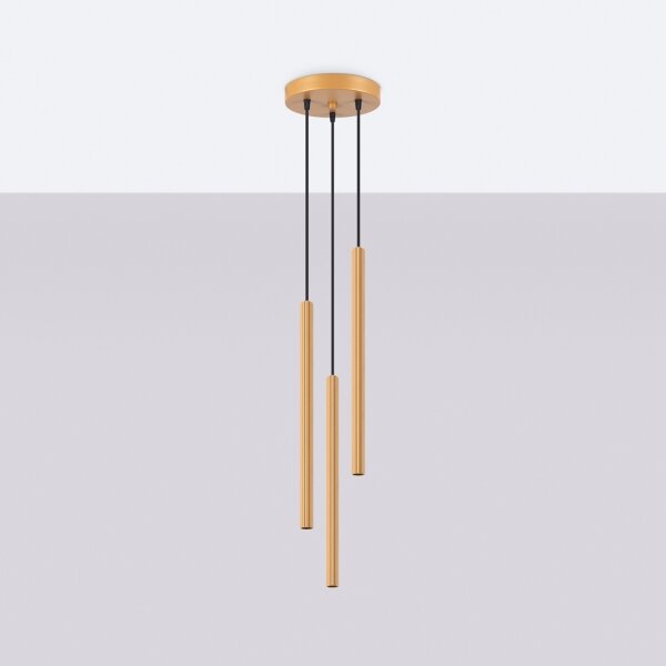 Sollux SL.1342 - Lampadario a sospensione con filo ARCHE 3xG9/8W/230V oro