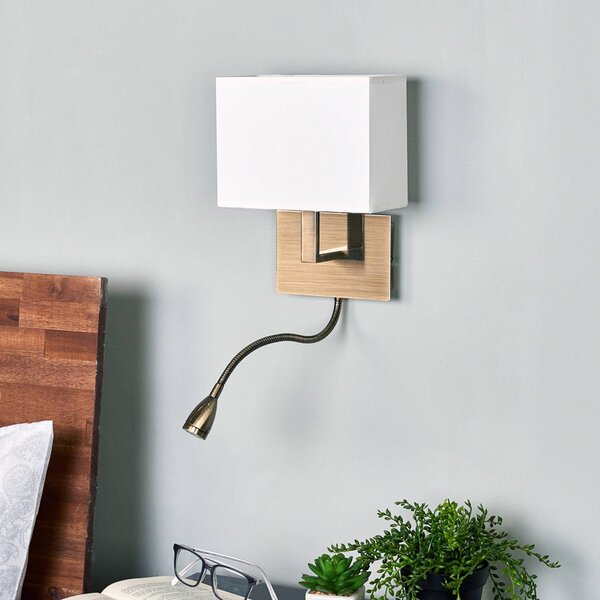Searchlight Applique da parete a LED 6519, Bronzo / Ottone antico, Soggiorno / Sala da pranzo, Metallo, Moderno, Applique a LED