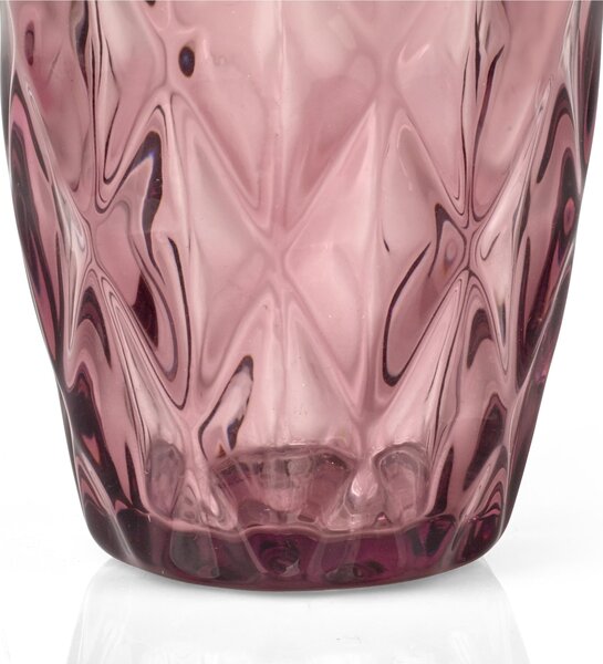 Bicchieri Acqua Tumbler Drink 6 pezzi diametro 8xh10 cm - 250 Ml in vetro pressato adatto alla lavastoviglie colore Erika