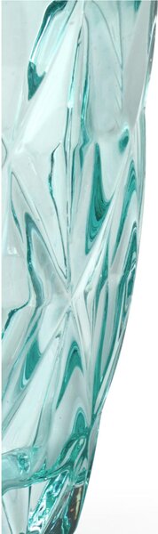 Bicchieri Acqua Tumbler Drink 6 pezzi diametro 8xh10 cm - 250 Ml in vetro pressato adatto alla lavastoviglie colore Azzurro
