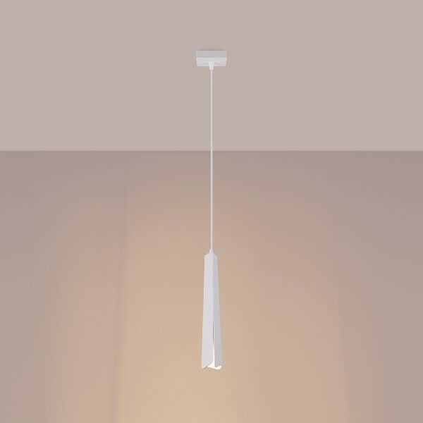 Sollux SL.1397 - Lampadario a sospensione con filo PRYSM 1xG9/8W/230V bianco