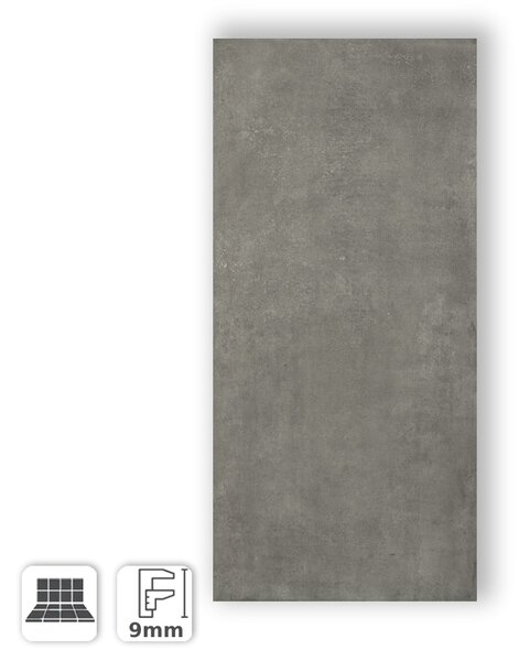 Gres Porcellanato Effetto Cemento Contemporaneo Grigio Antracite 60x120 - EMDY565