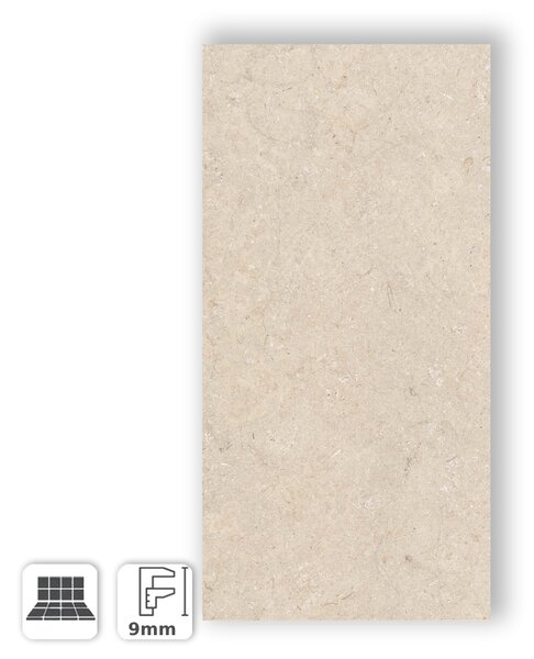 Pavimento in Gres Porcellanato da Esterno Effetto Pietra Trani Beige Antiscivolo R11 60x120 - APSB143