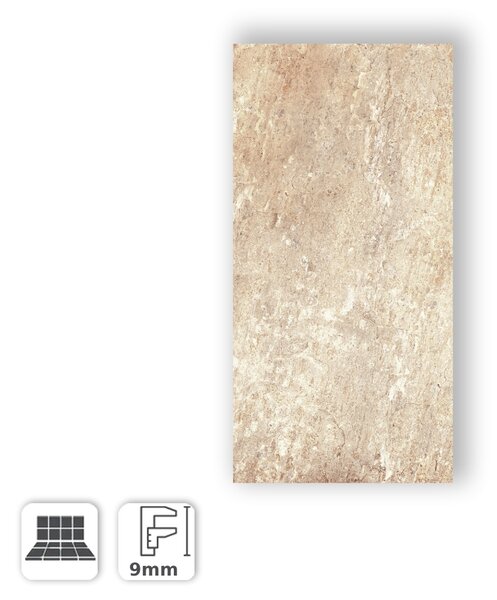 Pavimento in Gres Porcellanato Effetto Pietra Naturale Beige Opaco 30.8x61.5 - EUPA1291