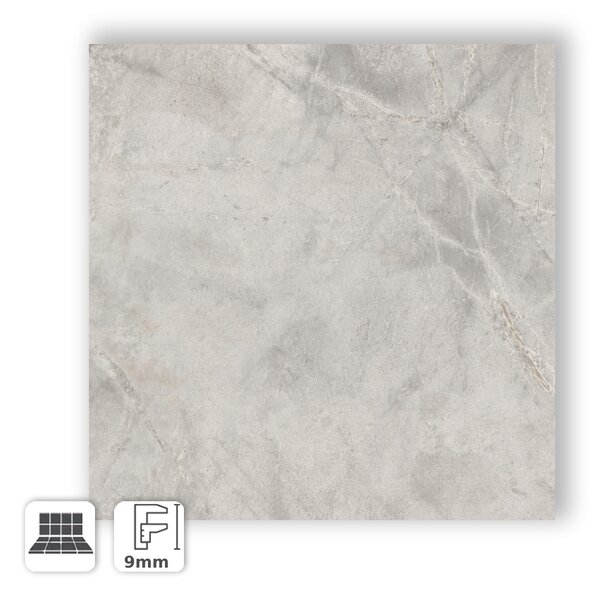 Piastrella in Gres Porcellanato Effetto Pietra Elegante Grigio Perla 90x90 - AAS116