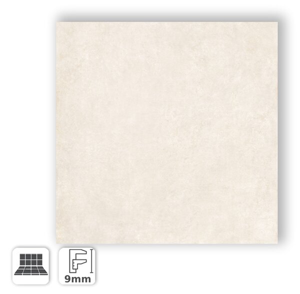 Piastrella in Gres Porcellanato Effetto Cemento Minimal Avorio 60x60 - ECME407