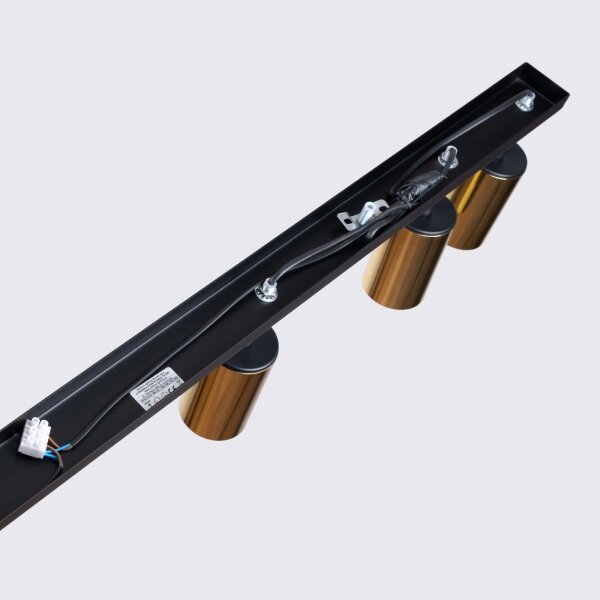 Sollux SL.1388 - Faretto WINX 6xGU10/10W/230V nero/oro