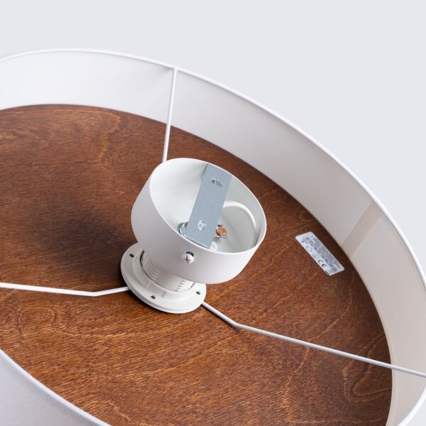 Sollux SL.1392 - Plafoniera TELESTO 1xE27/15W/230V diametro 35 cm bianco/marrone