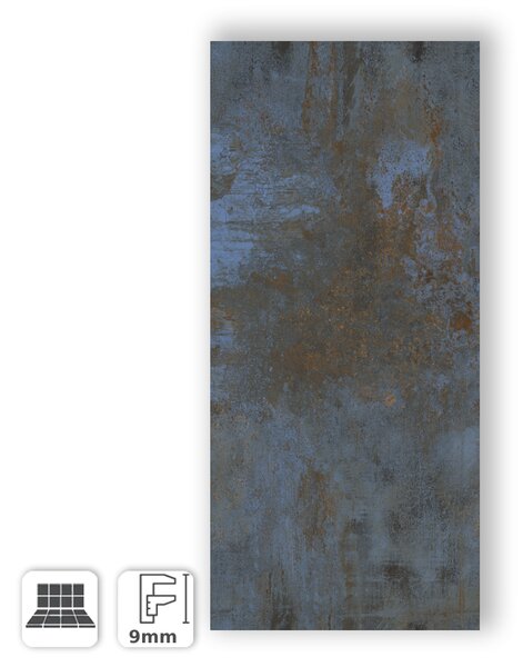 Gres Porcellanato Effetto Metallo Ossidato Blu 60x120 - EFBE057
