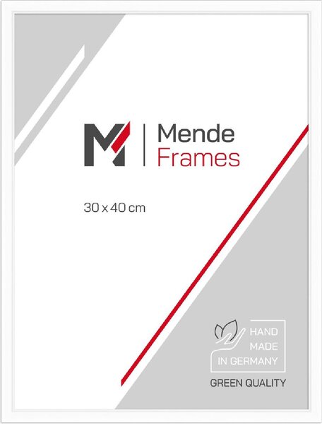 Cornice per foto MendeFrames H011 Bianca 20x30 cm con vetro antiriflesso