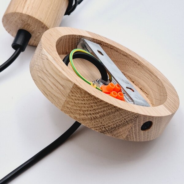 Brilagi - Lampadario a sospensione con filo WOODY BASKET 1xE27/60W/230V quercia