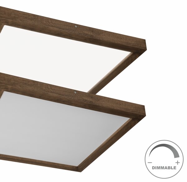 Brilagi-LED Lampada dimmerabile WOODY FRAME LED/50W/230V rovere 60x60 cm IP44 +