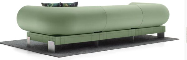 Divano componibile dallo stile pop Rhor Combo 2 Dimensioni 218x109x h 72 cm - Kg 68 Colore Giada