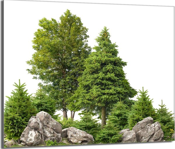 Piastra di copertura del piano cottura 60x52 Piastra di copertura del piano cottura in Vetroceramica, tagliere decorativo, verde foresta