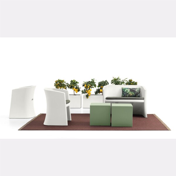 Pouf Blok in polietilene CILINDRO per interno ed Esterno Dimensioni 45x h45 cm dalle molteplici funzionalit� colore Ferro