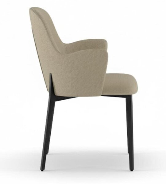 Poltroncina Imbottita, forme morbide tessuto easy-clean, SOPHIA Dimensioni 53,5x62,5x h 80 cm colore colore Beige