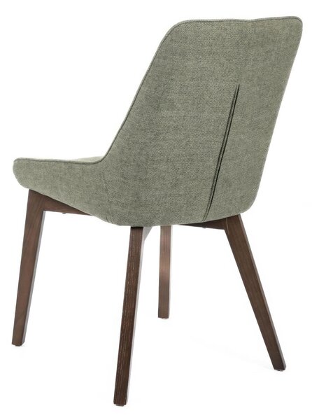 Sedia Imbottita , telaio in Legno Massello di Noce Modello VERA Dimensioni 62x49,8x h 87 cm colore colore Verde