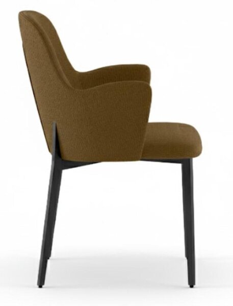 Poltroncina Imbottita, forme morbide tessuto easy-clean, SOPHIA Dimensioni 53,5x62,5x h 80 cm colore colore Marrone