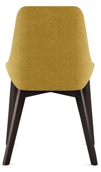 Sedia Imbottita , telaio in Legno Massello di Noce Modello VERA Dimensioni 62x49,8x h 87 cm colore colore Giallo