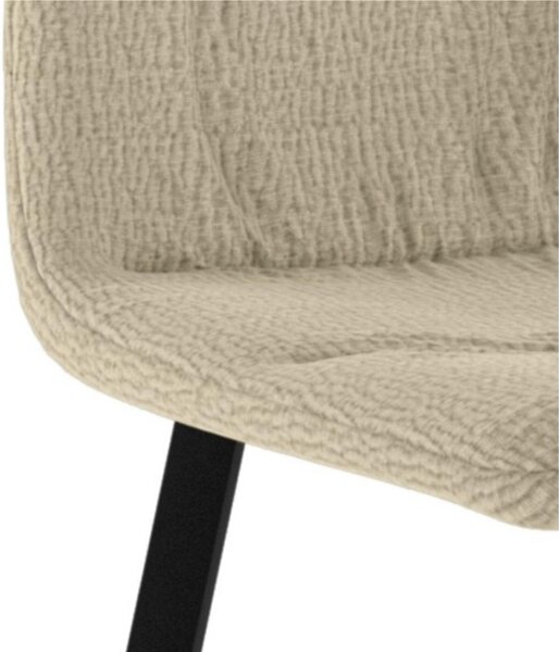 Sedia In Tessuto Easy Clean telaio metallo Modello ARIEL Dimensioni 45x55x h 87,5 cm - Peso 4,6 comfort assoluto colore Beige