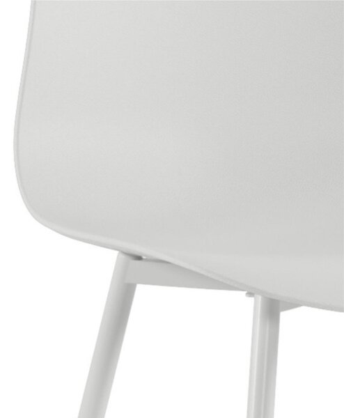 Sedia In Polipropilene Struttura in Metallo Modello COVER Dimensioni 50x58x h 85 cm colore bianco