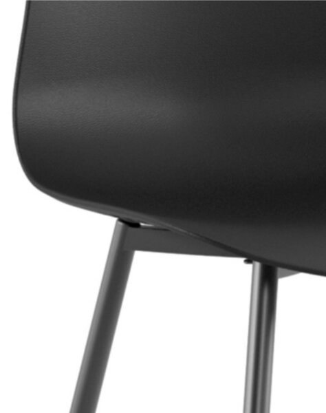 Sedia In Polipropilene Struttura in Metallo Modello COVER Dimensioni 50x58x h 85 cm colore Nero