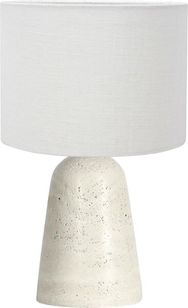 Anne Lighting - lampada da tavolo - Travino - crema bianco - pietra tessile - Ø 20cm - E27 - 4558CR