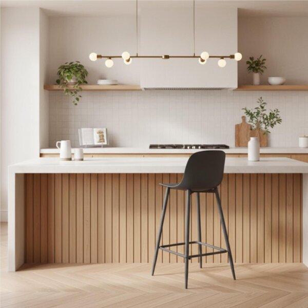 Sgabello in Metallo e Polipropilene Design essenziale FRIDA Dimensioni 47x47x h 91 cm -Peso 5,5 kg cm Stile Moderno colore Grigio Scuro
