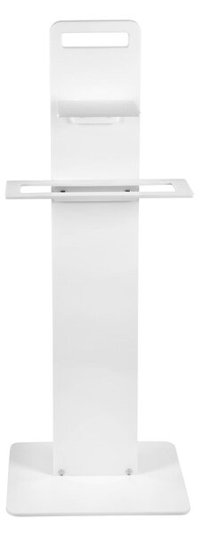 Piantana, Colonnina da Bagno Porta asciugamani e Portarotolo da Bagno In Plexiglass CLIO Dimensioni 31x23x h 87 cm - Colore bianco