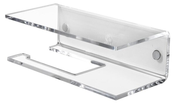 Portarotolo e Mensola da Bagno In Plexiglass CALIPSO TOILET STAND Dimensioni 23x10x h 7cm - peso 0.3 kg Colore trasparente
