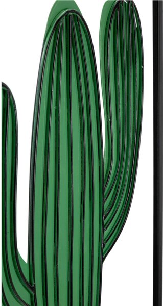 Pannello decorativo 3D - 3 Pezzi da parete in metallo CACTUS 33x1,3x46,5-33x1,3x33 raffiguranti 3 vasetti con cactus colorati