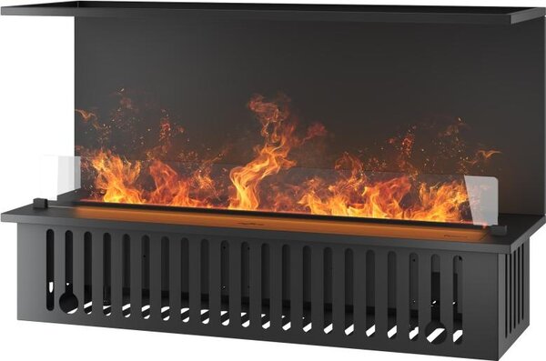 Caminetto a Vapore Acqueo da Incasso Inside C1200 con Fiamma Multicolore, Effetto 3D e Controllo App, Serbatoio 2.4l - 120cm