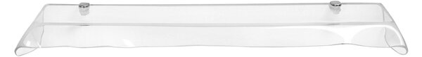 Mensola in plexiglass Drappeggi Dimensioni 69x20x h 5 cm - Portata max 3 kg Colore Trasparente