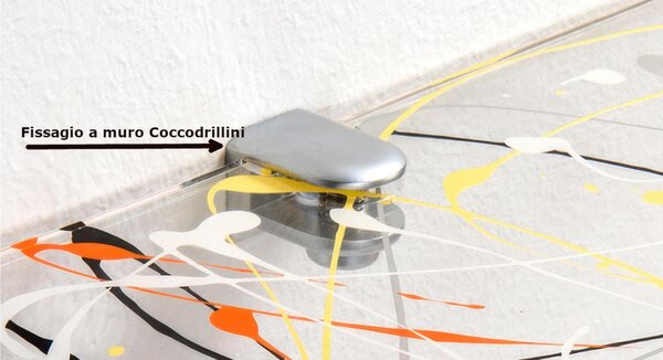 Porta Asciugamani Verticale Da Muro In Plexiglass CLIO Dimensioni 23x13x h 76 cm - Spessore 4 Colore Trasparente