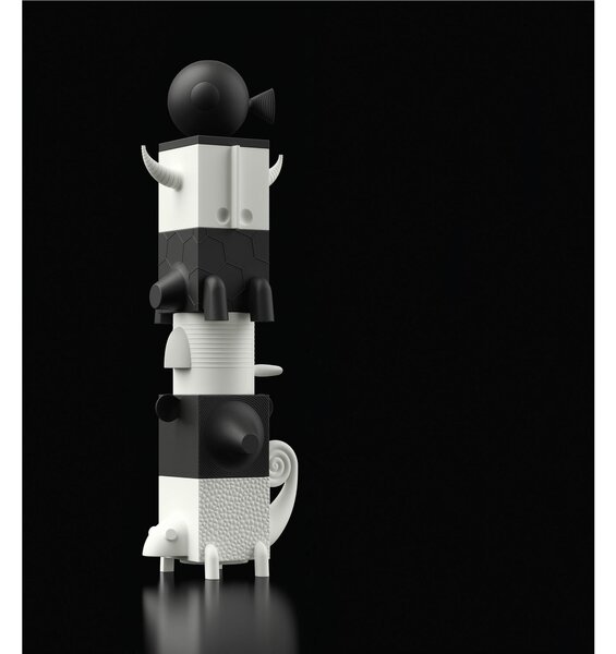 Contenitore Multifunzione FERA CAPO TRAY, L'ORSO di Design Dimensioni 33,2x27,7x h 21,3 cm vaso, a portaoggetti o a elemento decorativo colore Onice