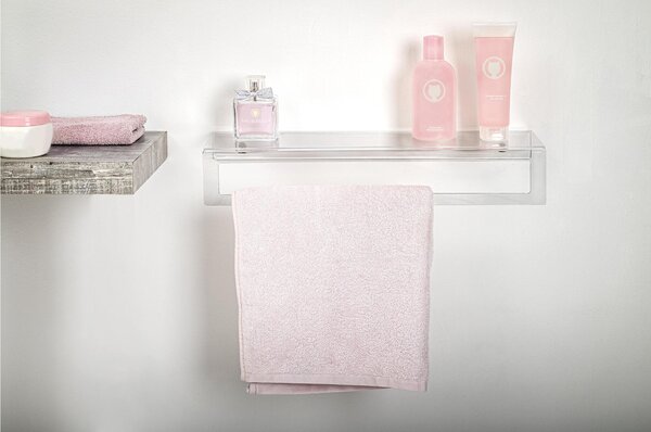 Porta Asciugamano da Bagno da Lavabo BIG In Plexiglass CLIO TOILET STAND Dimensioni 55x16x h 10 cm - peso 0.7 kg Colore Trasparente