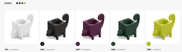 Contenitore Multifunzione FERA CAMA , il Camaleonte di Design Dimensioni 26,5x43,6x h43,3 cm vaso, a portaoggetti o a elemento decorativo colore Ametista